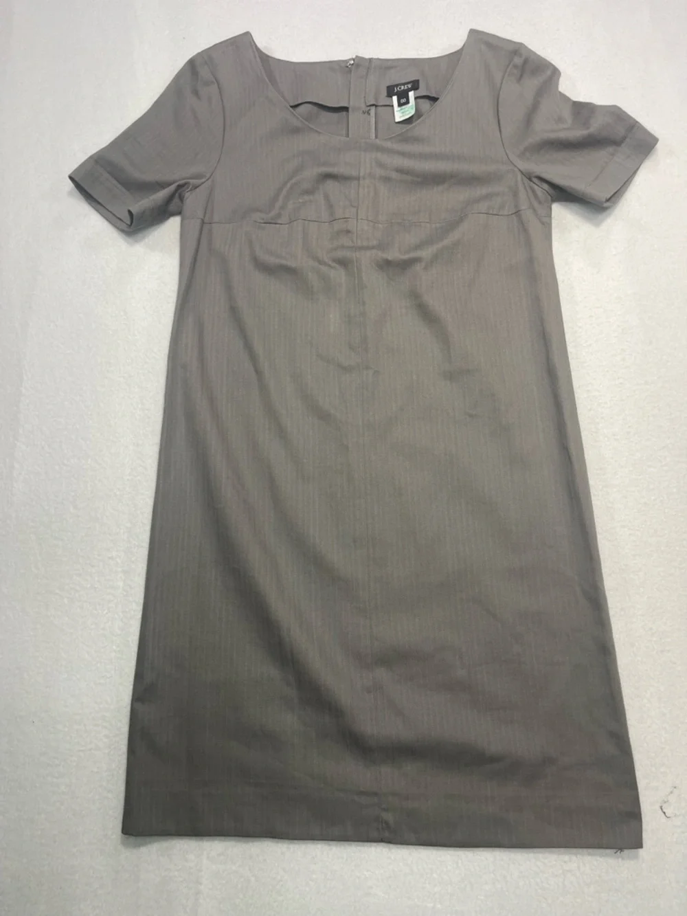 J.Crew Gray Shift Dress Size 00 Cotton Lyocell Gray Career Office Sheath